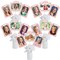 Big Dot of Happiness Rose Gold Grad - Graduation Party Picture Centerpiece Sticks - Photo Table Toppers - 15 Pieces